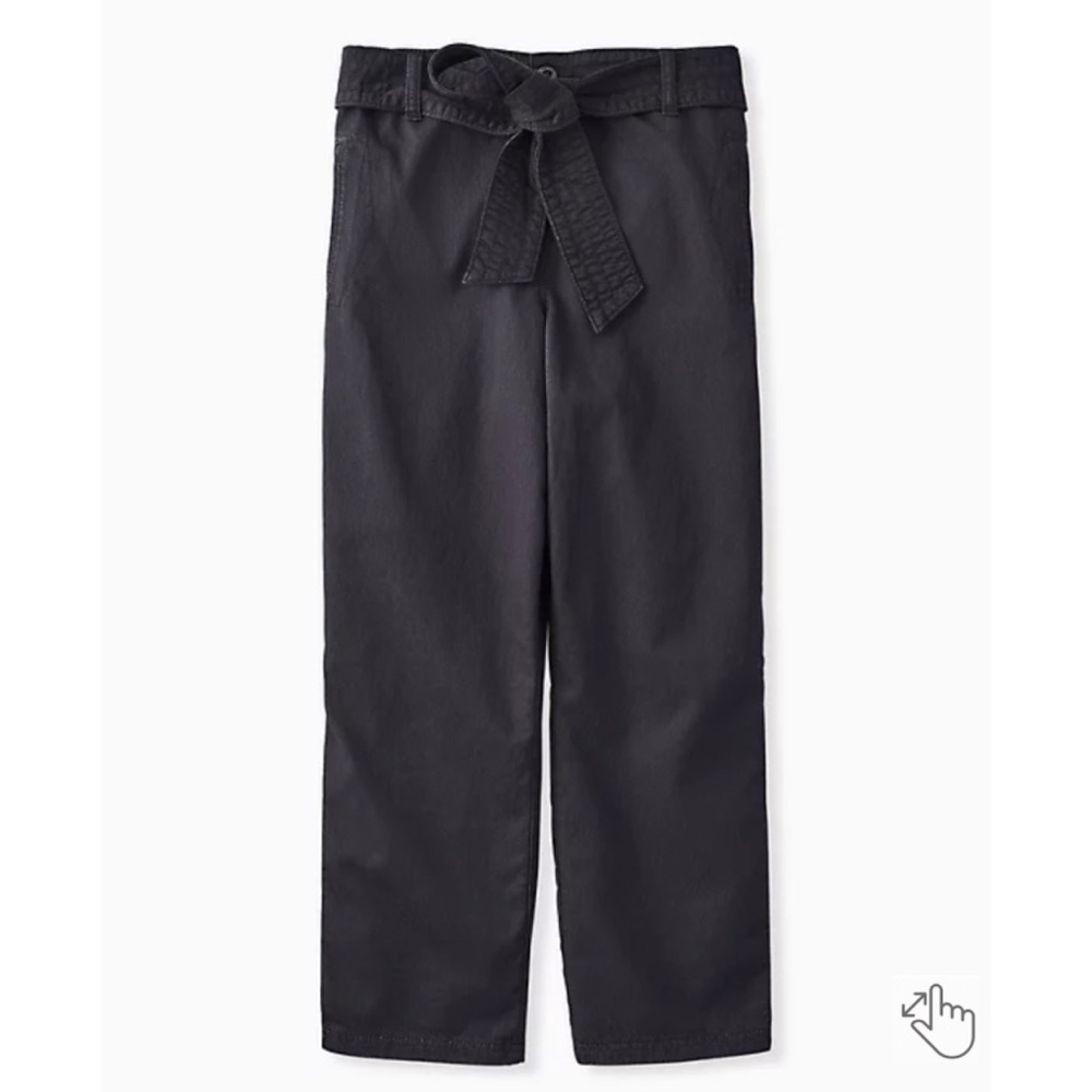 NEW Torrid 22 Crop Twill Self Tie Utility Pant - Dark Slate Grey